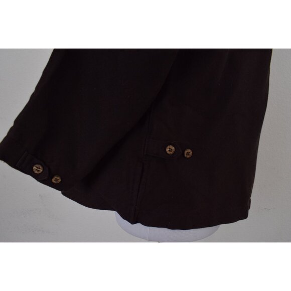Vintage 90s‎ Chocolate Brown Rayon/Polyester Shirt size PM - Picture 7 of 10